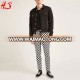 Hot Sale Clothing Mens Fashion Checker Print Skinny Jeans