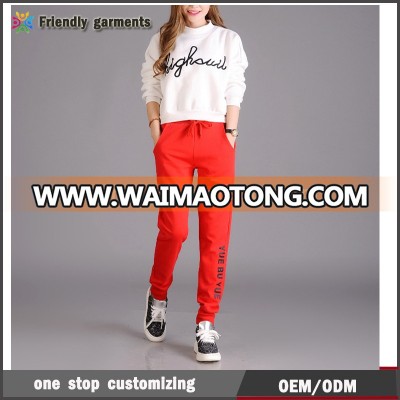 100% cotton long pants girls fashion pant